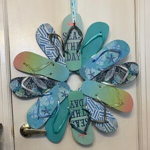 Colorful, made by hand, Flip Flop Wreath